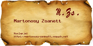 Martonosy Zsanett névjegykártya