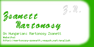zsanett martonosy business card